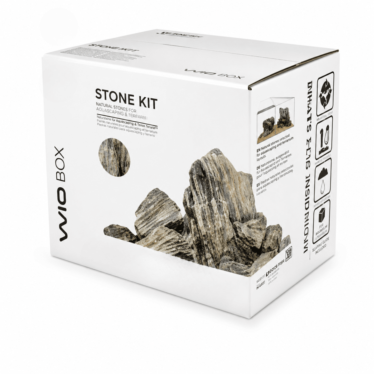 WIO - Grey Fossil Stone Wood and Rock WIO 11 lb Nano Box