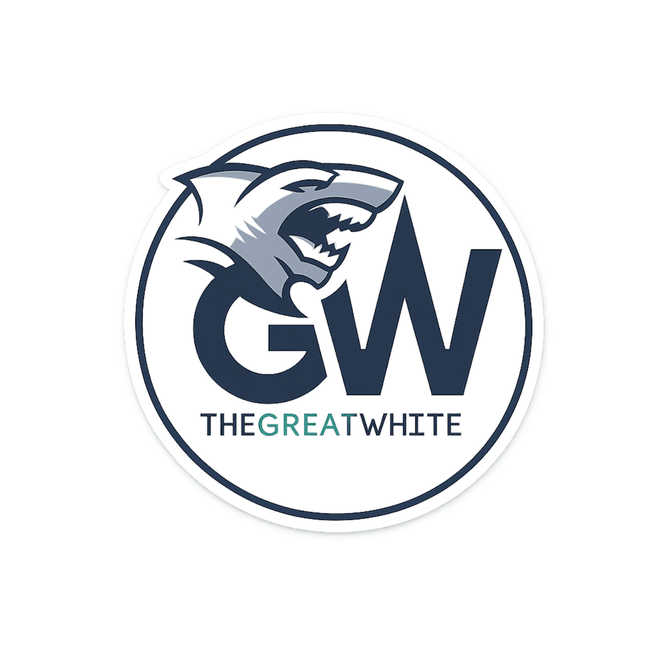 Great White Logo Sticker merchandise DALUA