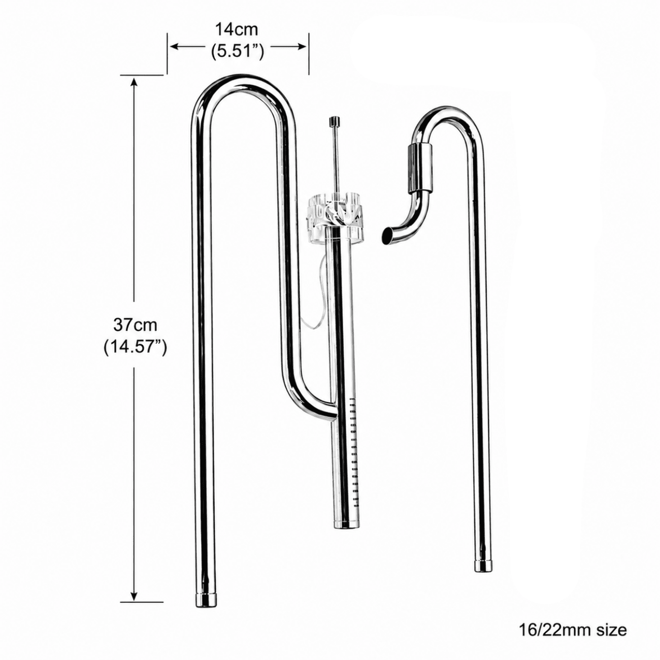 Inlet and Outlet + Skimmer Stainless Steel Lily Pipe Set inlet outlet skimmer filter lily pipes DaluaAustralia 16/22mm pipes