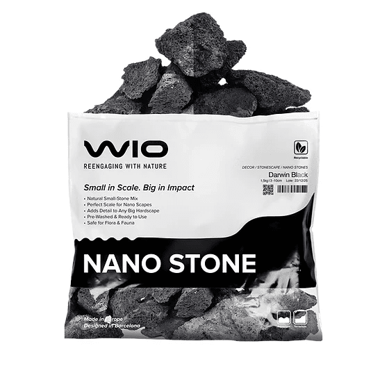 WIO - Darwin Black Lava Stone Wood and Rock WIO 3.3 lb Nano Bag