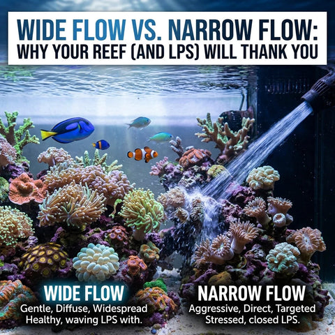 Wide Flow vs. Narrow Flow: Why Your Reef (and LPS) Will Thank You