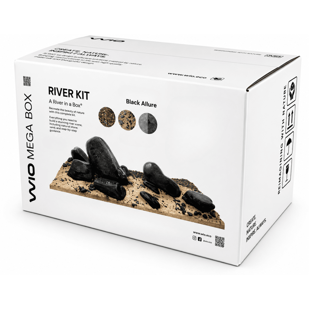 WIO - Black Allure River Kit Soil and Substrate WIO 42 lb Mega Kit 