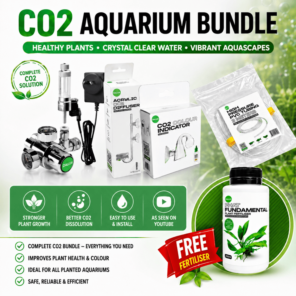 CO₂ Basic Bundle Kit – Regulator, Diffuser, Drop Checker & Free Fertiliser co2 regulator DaluaAustralia 