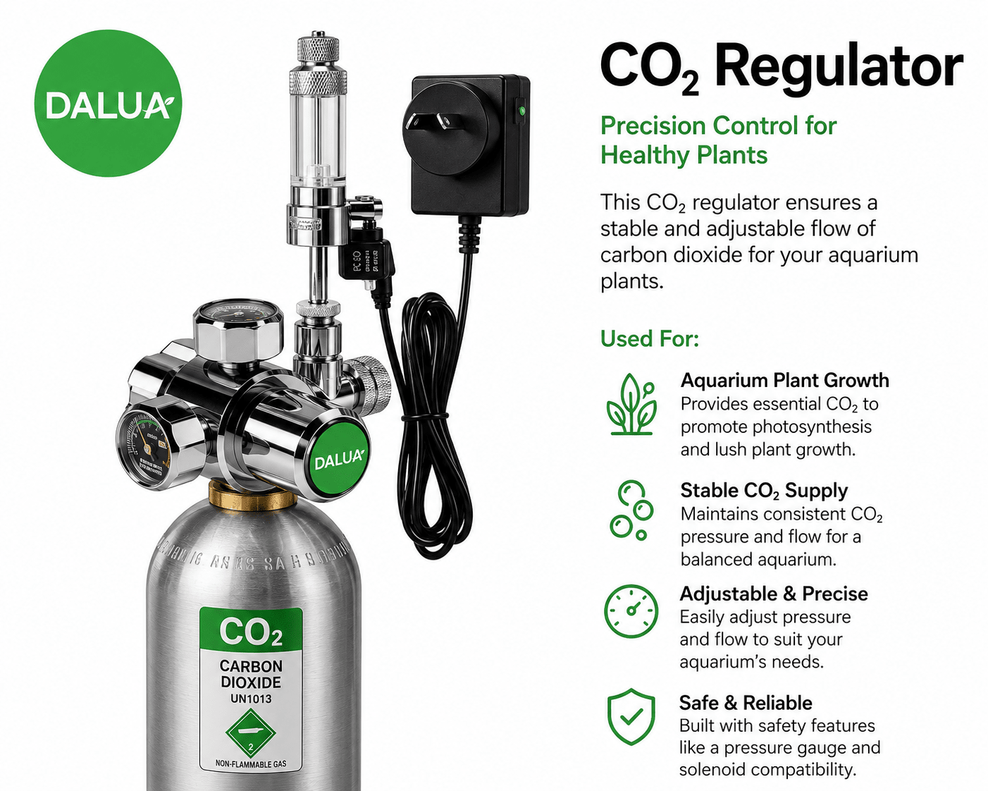 CO₂ Essentials Upgrade Kit – Regulator, Diffuser & Free Fertiliser co2 regulator DaluaAustralia 