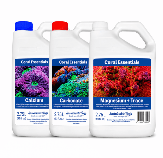 Coral Essentials Calcium, Alkalinity, Magnesium 2.75L (93fl. oz.) AQUARIUM additives DALUA Combo Pack Cal + Alk + Mag 