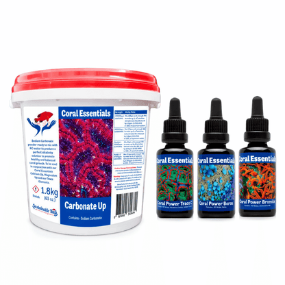 Coral Essentials Cal, Alk, Mag Powders aquarium additives DaluaAustralia Carbonate + Trace C + Boron + Bromide 