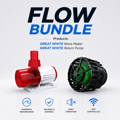 FLOW BUNDLE - Great White Return Pump + Wave Maker AQUARIUM PUMPS DALUA 2×1.5K Wave + 950GPH Pump 