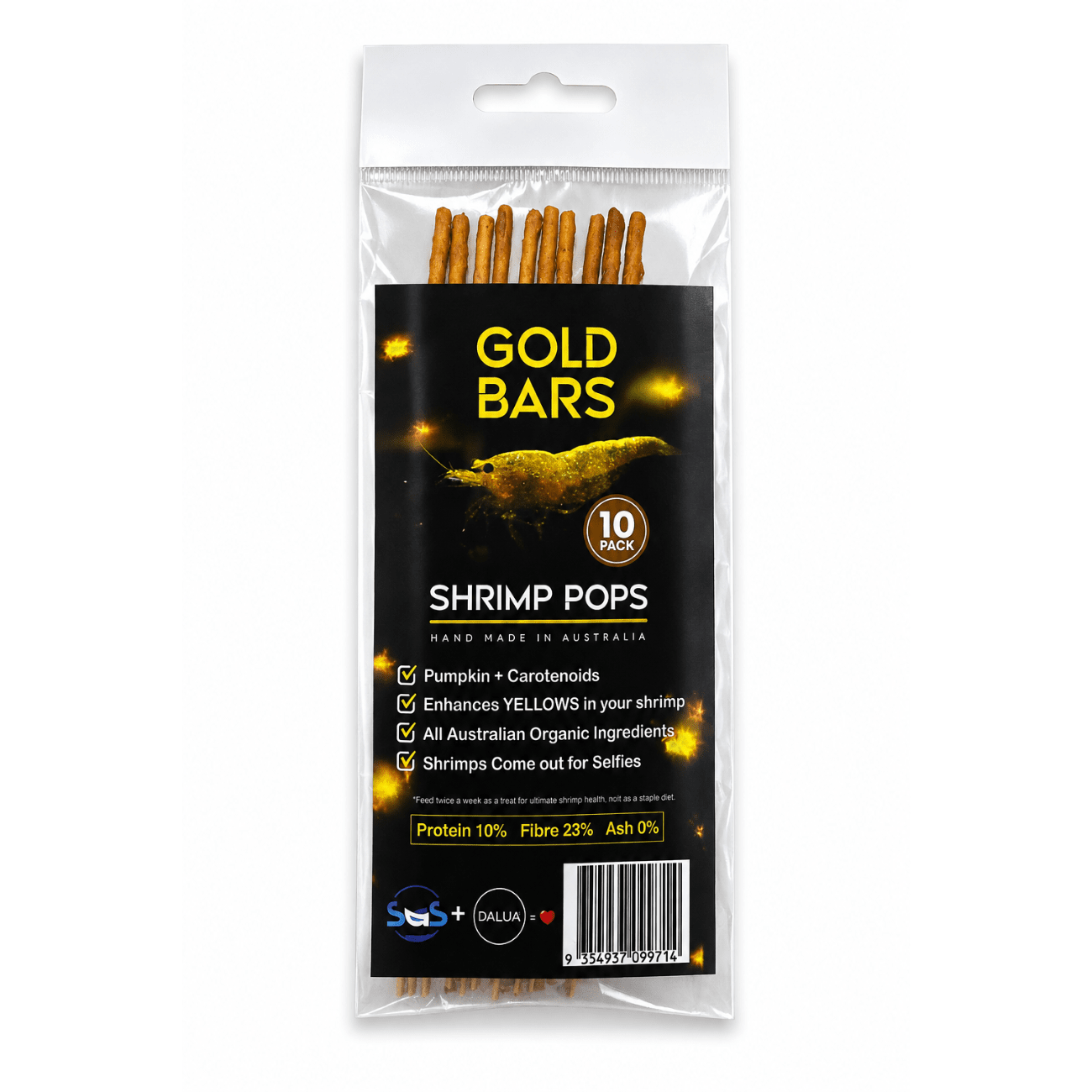 Shrimp Pops By SAS DaluaAustralia Gold Bars Pack of 10 