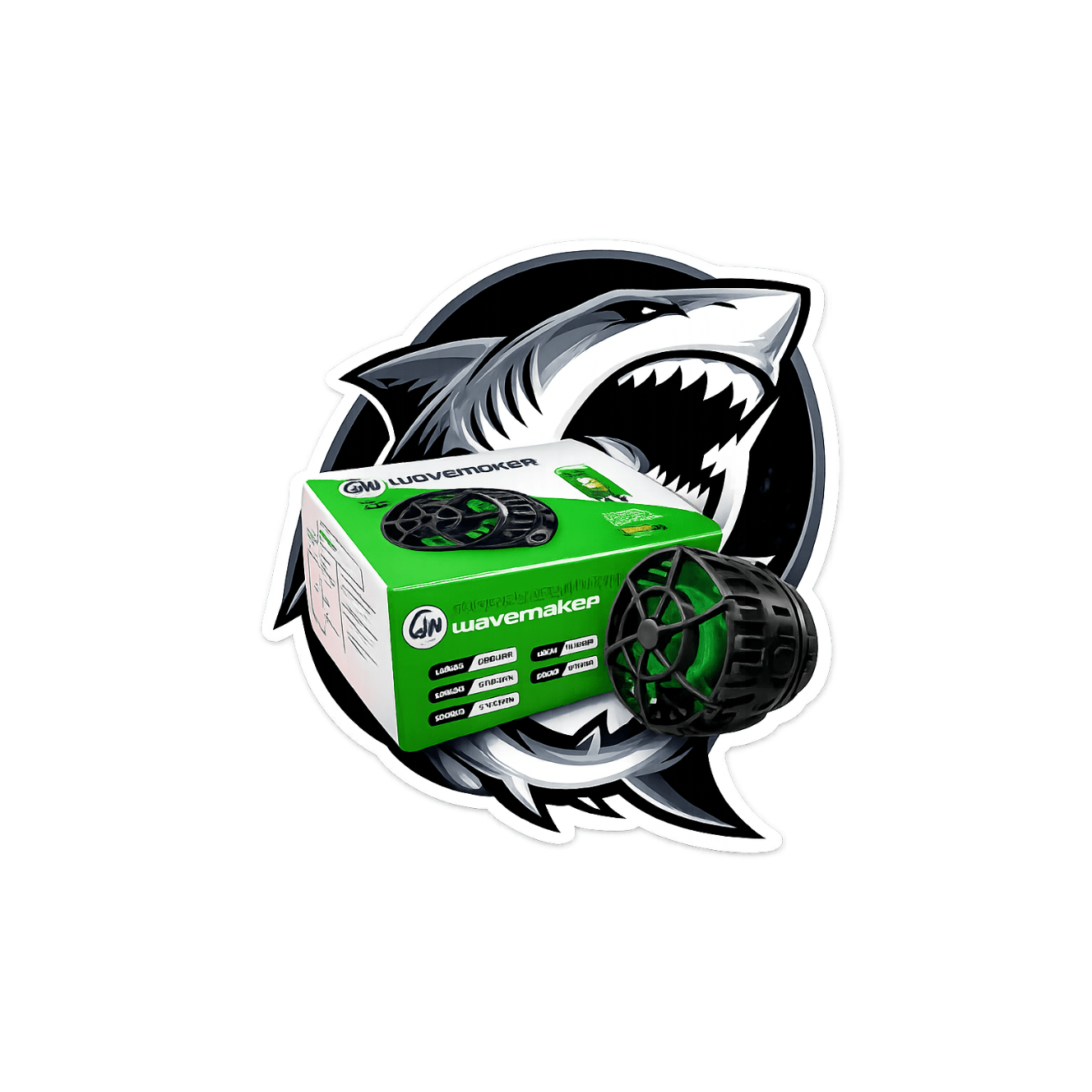 Great White Wave Maker Sticker merchandise DALUA 