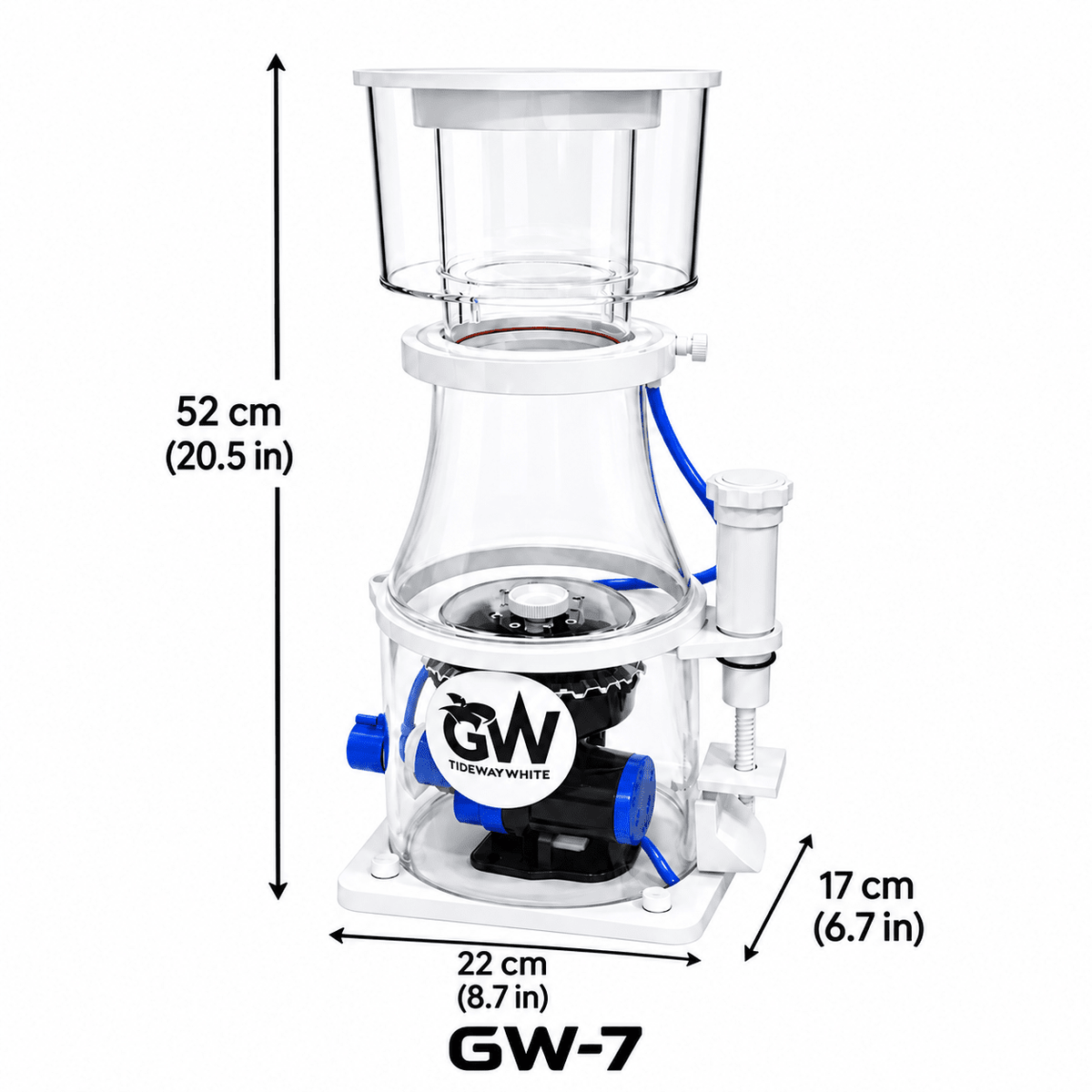 Great White Skimmer Wifi PROTEIN SKIMMER DALUA GW-7 up to 185 Gallons 