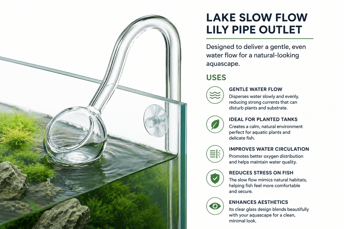 Lake Slow-Flow Outlet glass outlet lily pipes DaluaAustralia 