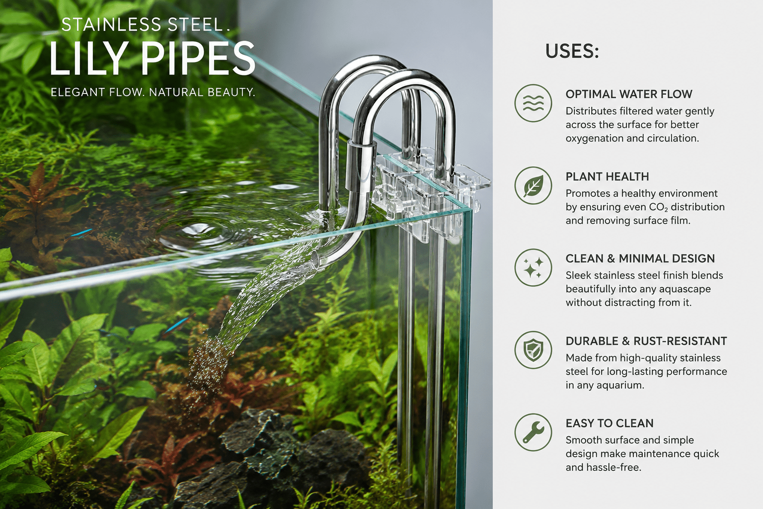 Inlet and Outlet Stainless Steel Lily Pipe Set inlet outlet stainless steel filter lily pipes DaluaAustralia 
