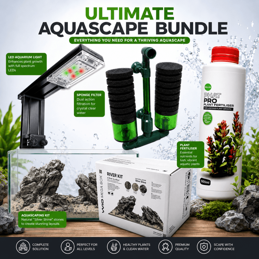 Ultimate Iwagumi Starter Kit – Complete Light, Hardscape & Filtration Bundle Soil and Substrate WIO 
