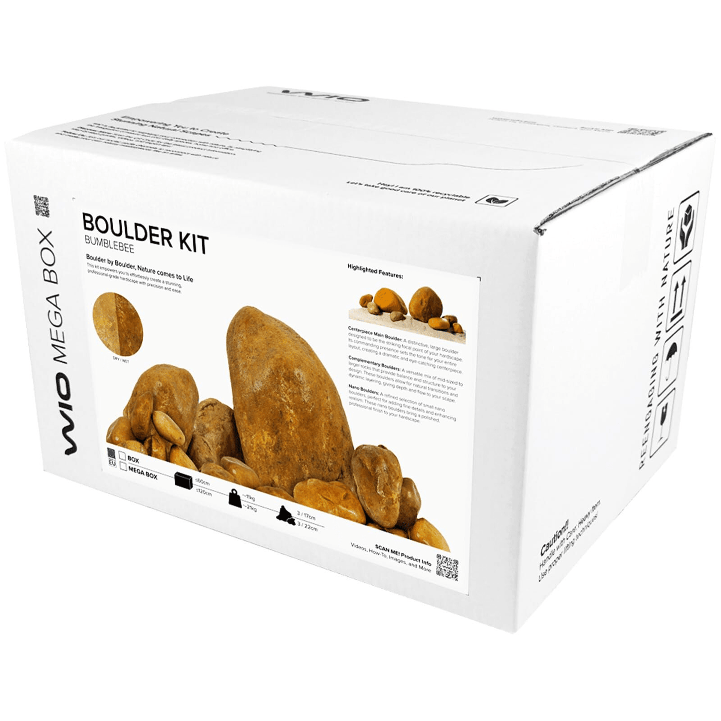 WIO - Bumblebee Boulder Wood and Rock WIO 46 lb Mega Box 