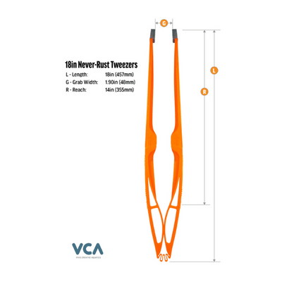 VCA XXL Never Rust Aquarium Tweezers tweezers DaluaAustralia